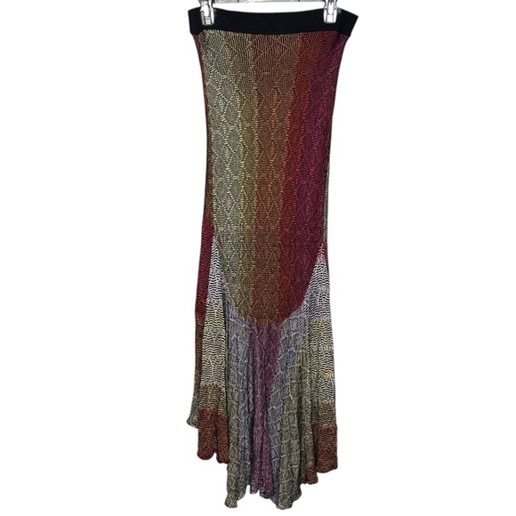 Anthropologie Skirt Cecilia Prado Asymmetrical size large bohemian multicolor - Picture 3 of 7